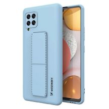 Wozinsky Kickstand Case Silikonhülle mit Ständer für Samsung Galaxy A42 5G Hellblau