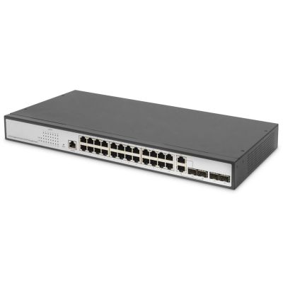 5. Digitus Gigabit Ethernet Layer 2 Switch, 24 Ports, 2x RJ45/SFP-Kombi-Ports + 2 x SFP-Uplink-Ports