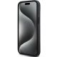 5. DKNY Lederhülle mit Monostreifen und Metalllogo für iPhone 15/14/13 – Schwarz