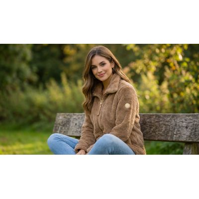 8. Damen-Fleecejacke Geographical Norway TOFURE TAUPE DB LADY 0124 (WZ8151F/GN-TAUPE)