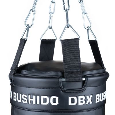 22. PREMIUM Boxsack + Ring SBRX Schwarz Leer - 150 cm | DBX Bushido