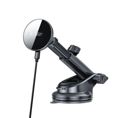 3. Tech-Protect mm15W-V10 Magnetische MagSafe-Autohalterung für Cockpit/Windschutzscheibe/Lüftungsschlitze – Schwarz