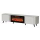 4. VOLARE TV-Schrank 200x39x49 Kaschmir + Kamin