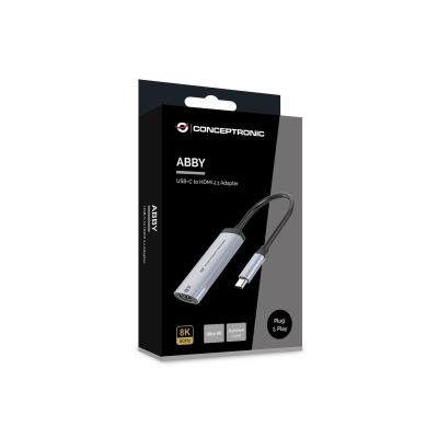 6. Conceptronic ABBY23G externe USB-Grafikkarte 7680 x 4320 px Silber