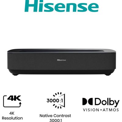 Hisense PL1SE Beamer Ultra-Kurzdistanzprojektor 2100 ANSI Lumen DLP 2160p (3840x2160) Schwarz