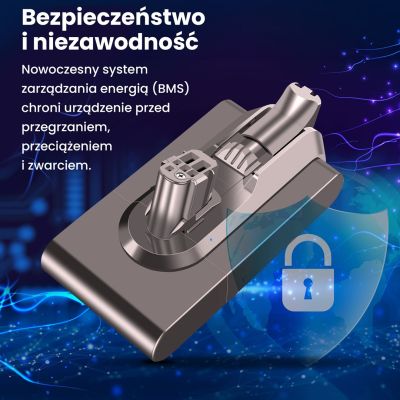 9. Extralink | Filter + Akku-Ersatz, Akku für Dyson V12 Staubsauger | 25,2 V 2500 mAh