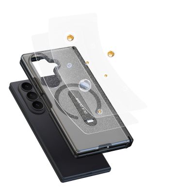 10. Dux Ducis Kind Hülle für Samsung Galaxy Z Fold 8 Ultra / Z Fold 7 mit Ständer, kompatibel mit MagSafe – Schwarz