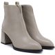 3. Beigefarbene Damen-Ankle-Boots aus Leder mit hohem Absatz, Modell Vinceza 67057