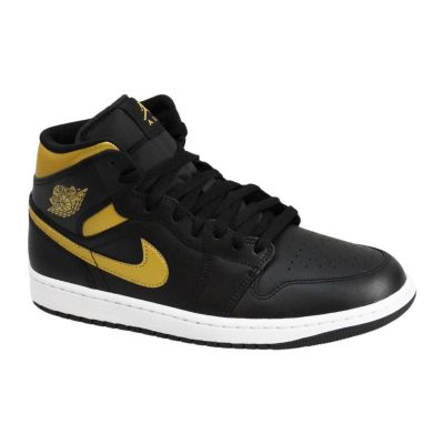3. Air Jordan 1 Mid (GS) Basketballschuh Schwarz/Metallic-Gold - DQ8426-071
