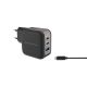 Conceptronic ALTHEA17B Universelles Handy-Ladegerät Schwarz AC-Schnellladung Intern