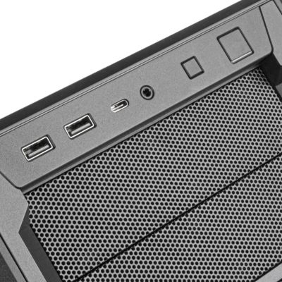 17. SilverStone SST-SED1-B Seta D1 Midi-Tower-Gehäuse – juodas