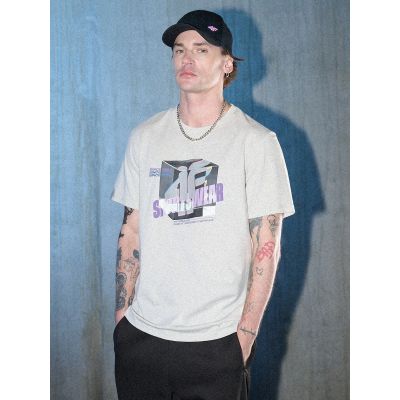6. Herren-T-Shirt mit Aufdruck, regulär, Größe 4F 4FRSS26TTSHM3657-27S