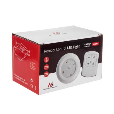 3. MACLEAN 6X Kabellose, batteriebetriebene LED-Lampe mit Fernbedienung MCE165