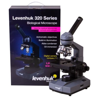 7. Levenhuk 320 BASE Monokulares Biologisches Mikroskop