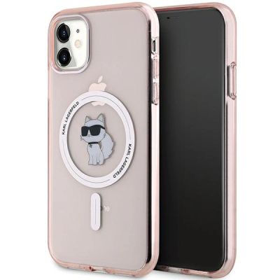 Karl Lagerfeld IML Choupette MagSafe Hülle für iPhone 11 / Xr – rosa