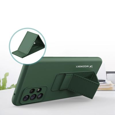5. Wozinsky Kickstand Case Silikonhülle mit Ständer für Samsung Galaxy A73 schwarz