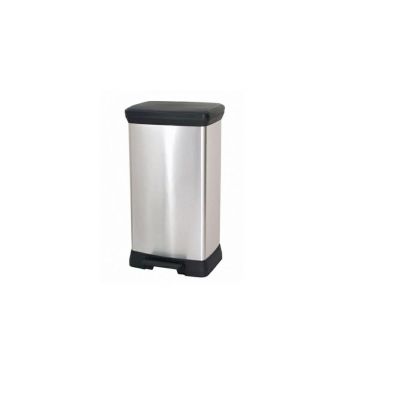 CURVER ABFALLBEHÄLTER MIT PEDAL 50L / IML METALLIC