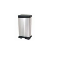 CURVER ABFALLBEHÄLTER MIT PEDAL 50L / IML METALLIC