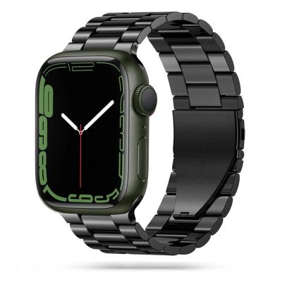 Tech-Protect Edelstahlarmband für Apple Watch 4 / 5 / 6 / 7 / 8 / 9 / SE / Ultra 1 / 2 (42/44/45/49 mm) – Schwarz