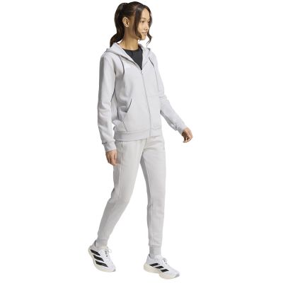 3. adidas Entrada 26 Damen-Kapuzenjacke mit durchgehendem Reißverschluss, Grau, KF5936