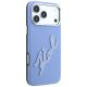 4. Karl Lagerfeld Schutzhülle mit großem, glattem Harz-Logo für iPhone 18 Pro Max / 17 Pro Max – Blau