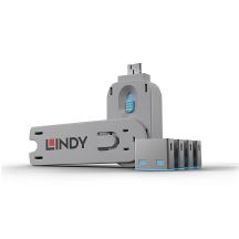Lindy 40452 Port Blocker Port Blocker + USB Typ-A Dongle Blau Acrylnitril Butadien Styrol (ABS) 5 Stück.