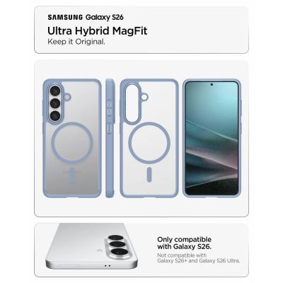 6. Spigen Ultra Hybrid Mag MagSafe Hülle für Samsung Galaxy S26 – Transparentblau