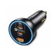 7. Baseus 160-W-Autoladegerät mit Qualcomm® Quick Charge™ 5-Technologie, 2x USB-C, 1x USB-A – Grau