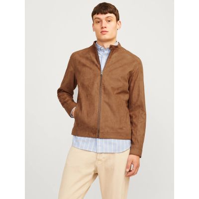 2. Jack&Jones JJEDYLAN CLEAN JACKET NOOS 12261197 COGNAC Kunstvelourslederjacke