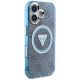 4. Guess IML Metal Glitter 4G Circle Triangle MagSafe Case für iPhone 16 - Blau