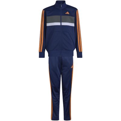 adidas Seasonal Essentials Tiberio 3-Streifen Marineblauer Kinder-Trainingsanzug KZ0148