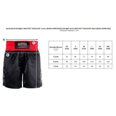 11. Kick Light Shorts MASTERS "HEXAGON" (WAKO APPROVED)