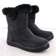 6. Schwarze, flache, gefütterte Damen-Schneestiefel Potocki KI24322