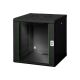 10. Digitus Unique 19" 12U 600x600 Wand-Netzwerkschrank, Glastür, schwarz, ungeteilt, montiert, 100 kg