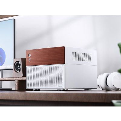 3. Jonsbo N4 WHITE Micro Tower Computer Security & Holders White