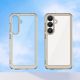 6. Outer Space Case für Samsung Galaxy S25 Edge Flexibler Rahmen Cover - Durchscheinend, Schwarz