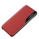 2. Eco Leather View Case eine elegante Hülle mit Klappe und Standfunktion für Samsung Galaxy A73 rot