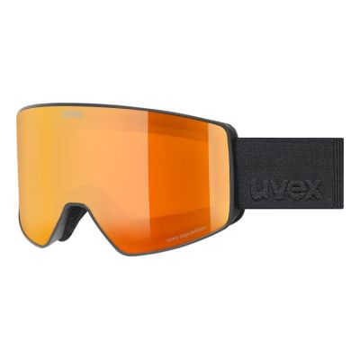 Uvex Skibrille scenic FM für Wintersport, Schwarz, Herren, Rot, sphärische Linse