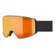 Uvex Skibrille scenic FM für Wintersport, Schwarz, Herren, Rot, sphärische Linse