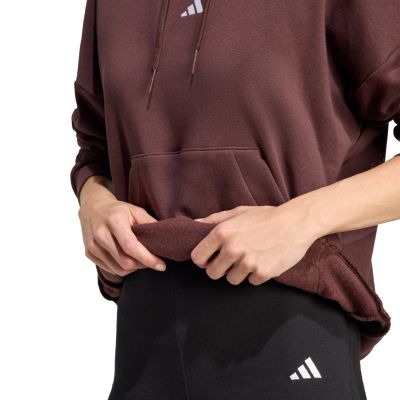 12. adidas Essentials Small Logo Feel Cozy Damen Sweatshirt Braun JV7314