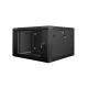 5. Lanberg WF01-6606-10B einteiliger Schrank (6 HE; 368 mm / 600 mm / 600 mm; Wandmontage; Glas; 19 Zoll; schwarz)