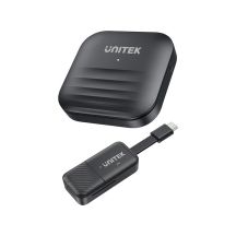 UNITEK Drahtloser HDMI-Transmitter bis zu 50 m, USB-C, Schwarz
