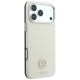 4. Guess MagSafe Hülle mit genarbtem, rundem Strass-Logo für iPhone 18 Pro / 17 Pro – Beige