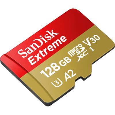 4. SANDISK EXTREME microSDXC 128 GB 190/90 MB/s A2