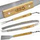 23. 3-in-1 Grillbesteck-Set mit Holzgriff