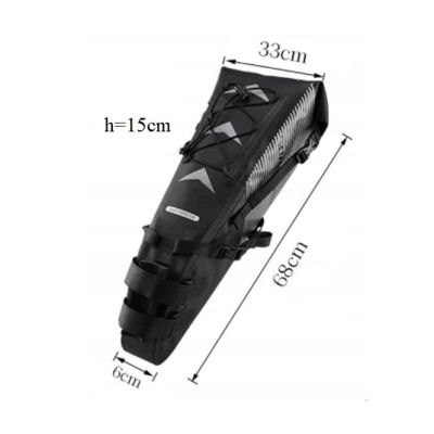 2. Rockbros Roll Satteltasche 10L Schwarz