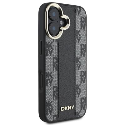 4. DKNY Checkered Pattern Magsafe Hülle für iPhone 16 Plus – Schwarz