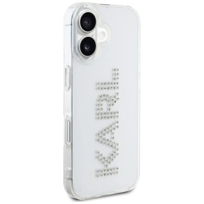 4. Karl Lagerfeld IML Strass Logo iPhone 16 Hülle - Transparent