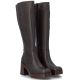 4. Gefütterte braune Damen-Ankle-Boots mit Blockabsatz, Rieker 58090-25