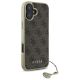 4. Guess 4G Charms Collection Hülle für iPhone 16 Plus – braun
